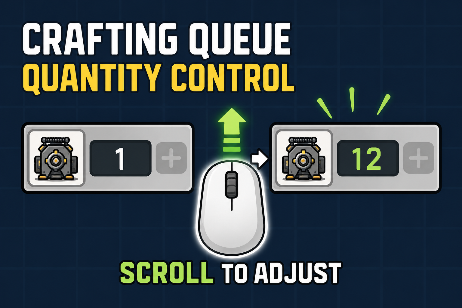 Crafting Queue Quantity Control — screenshot 1