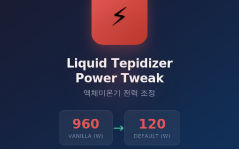 Liquid Tepidizer Power Tweak – 액체미온기 전력 조정
