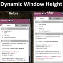 Dynamic Window Height