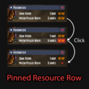 Pinned Resource Row