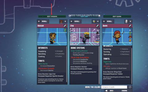 Customize and edit Duplicant traits