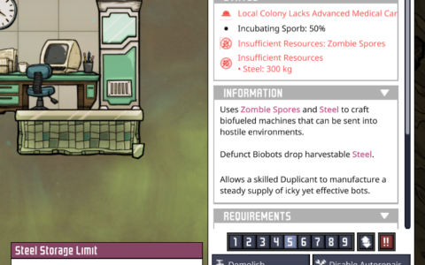 Biobot Maker Control – Empty Storage/Limit Storage