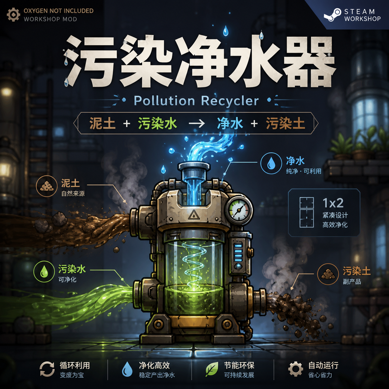 哈夫克的净水器|Pollution Recycler — screenshot 1
