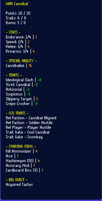 WAR Cannibal CCU — screenshot 1