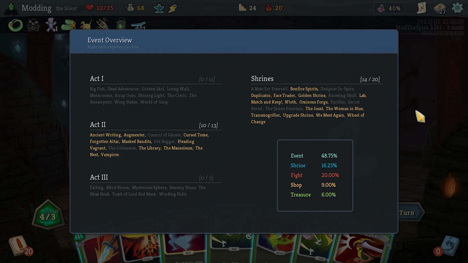 卡牌/药水概率显示 infoMod2–Card/Potion Chance Tracking — screenshot 1