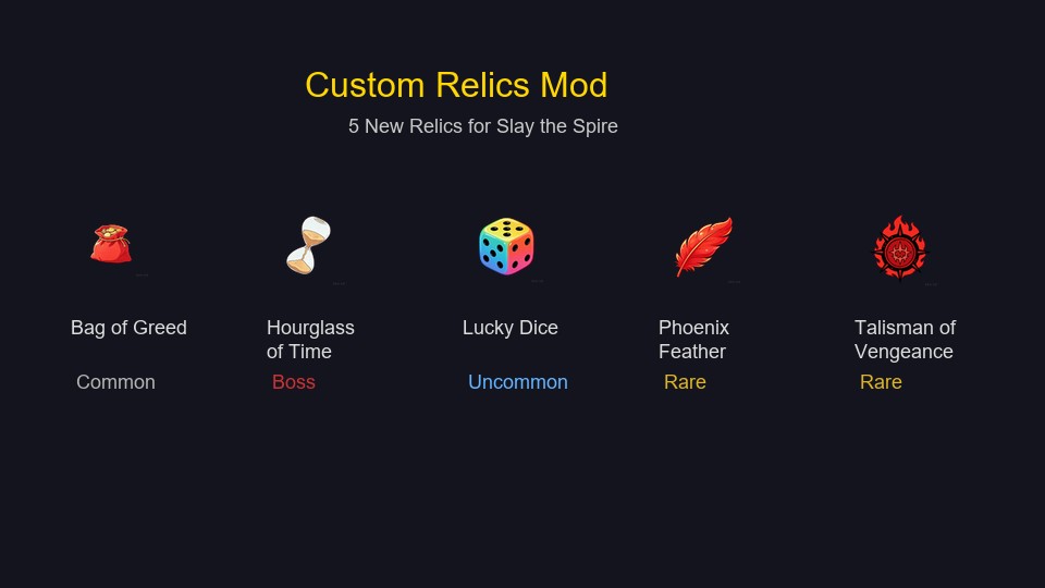 Custom Relics Mod (5 New Relics) — screenshot 1