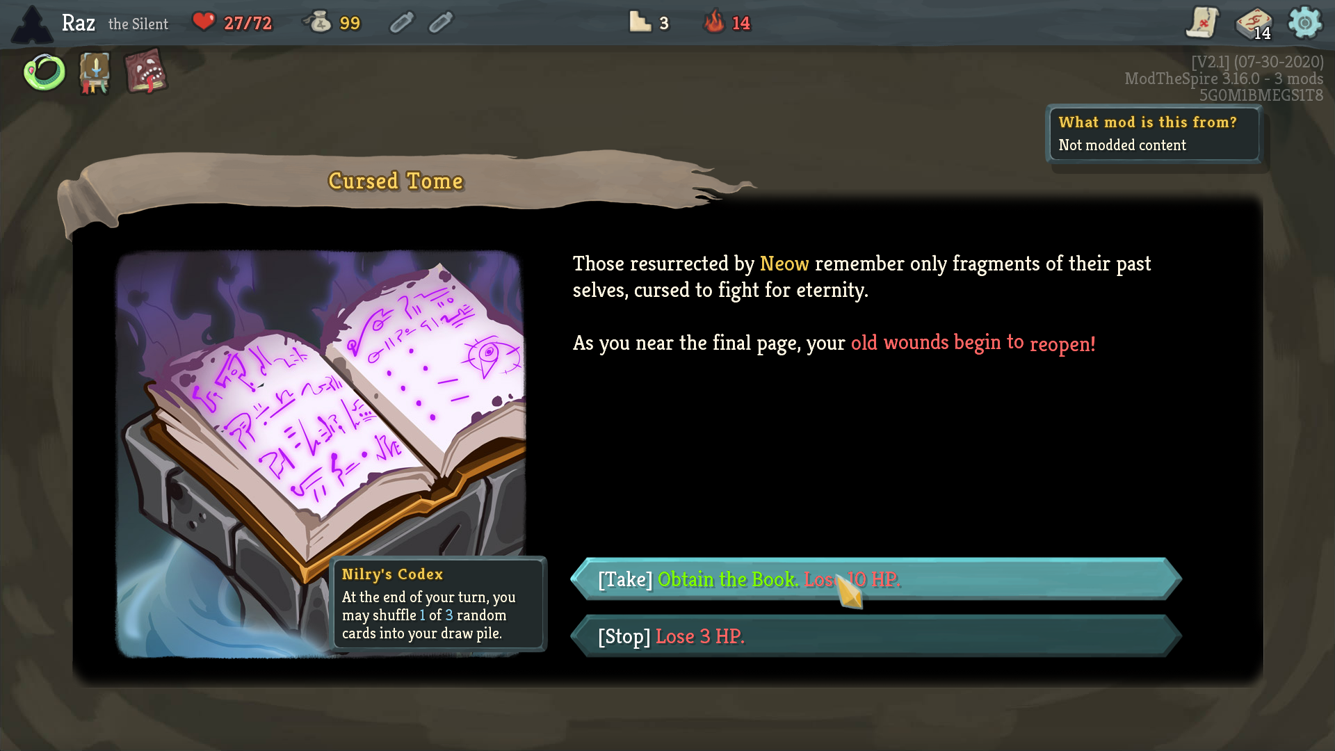 Displayed Cursed Tome — screenshot 1