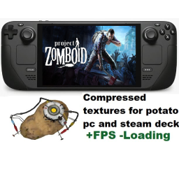Potato textures – better fps for low-end pcs and steam deck (B42 stable)