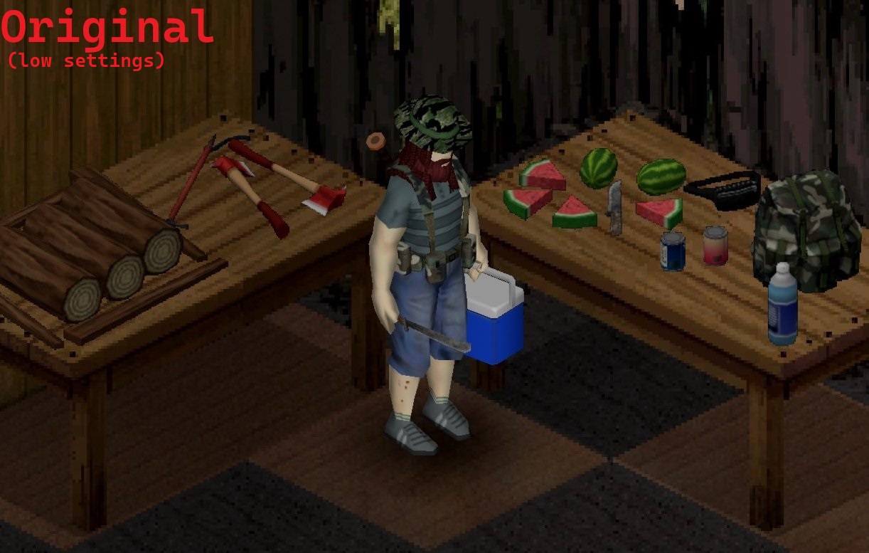 Potato textures – better fps for low-end pcs and steam deck (B42 stable) — screenshot 3