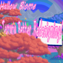 Terraria Better Redesigning Background (TBRB) – Redesign a Background – A field of sakura trees and crystals in between rivers!