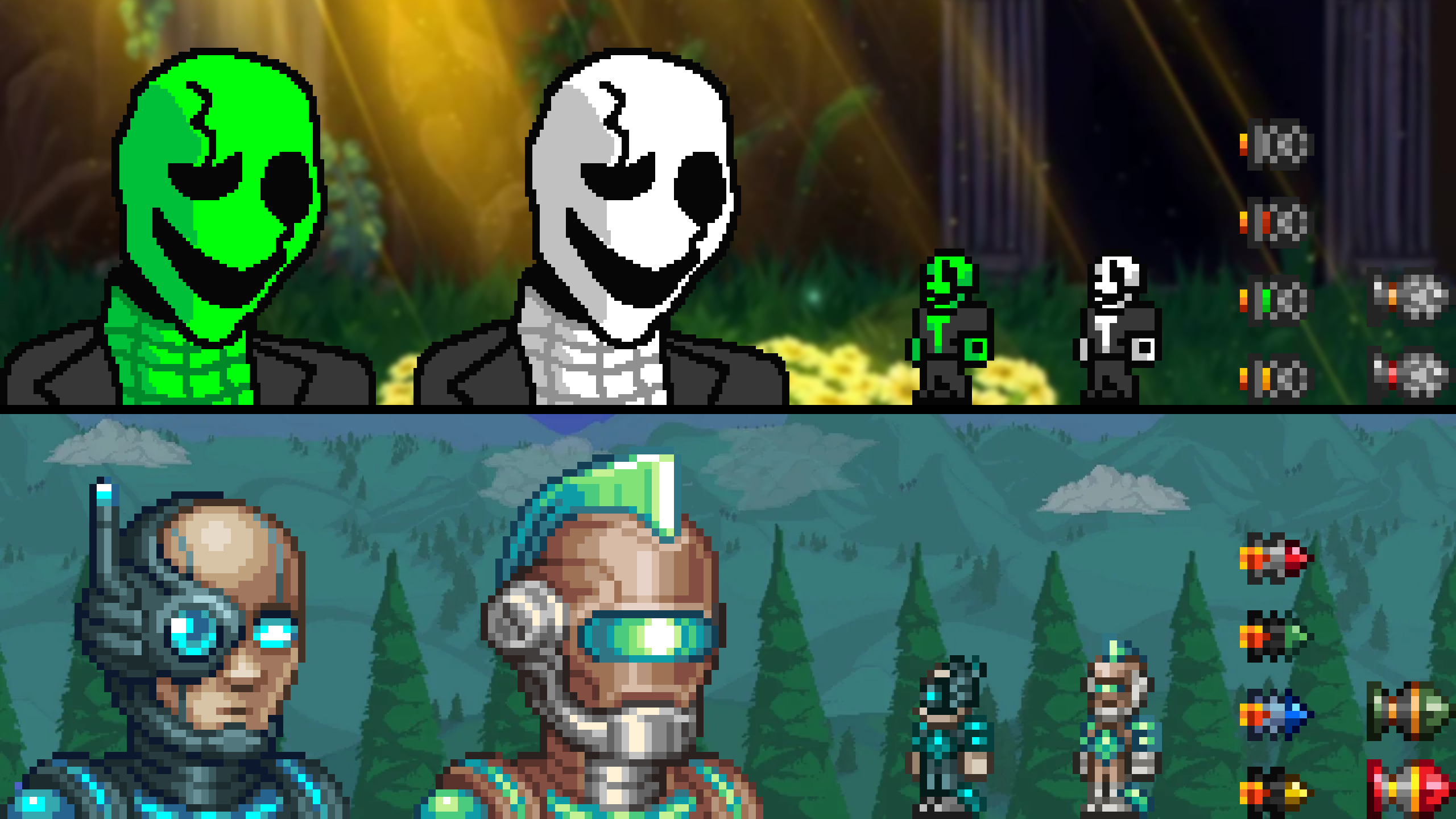 Green Gaster over Cyborg — screenshot 1