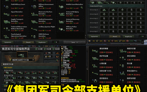 史实集团军司令部_Historical_Subunits_Corps_Support