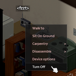 Turn off the TV/Radio from the context menu. (for Build 41)