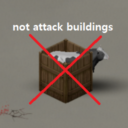 Animals do not attack buildings