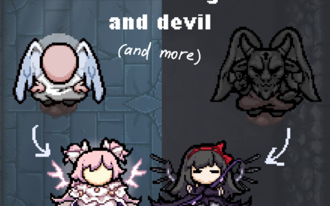 Madoka-themed angel and devil rooms