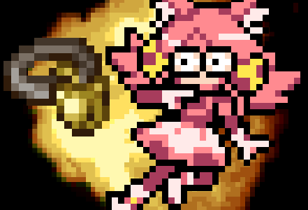 Pink Deltarune over Cat Chime