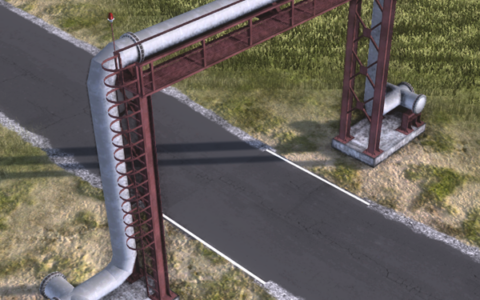 Pipeline overpass