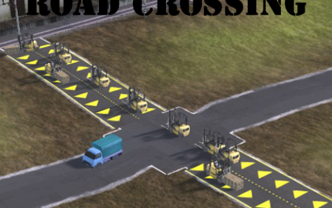Forklift Road Crossing