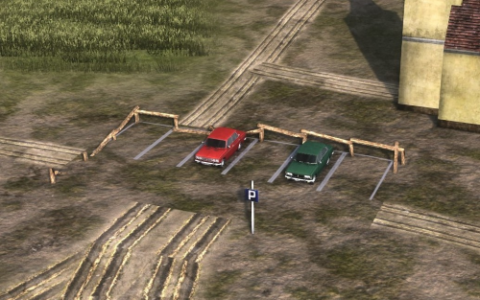Assorted parking (dirt, gravel, etc.)
