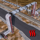 Overpass of a big heating pipe 2