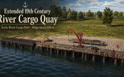 Extended 19th Century River Cargo Quay
