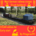 West-german railway cranes (track builders) – early start steam locomotive addon.