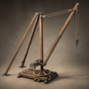 Early Portable Derrick Crane