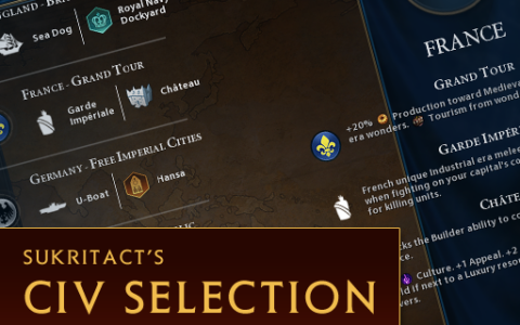 Sukritact’s Civ Selection Screen